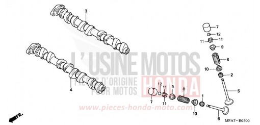 ALBERO A CAMME/VALVOLA CBF1000A7 di 2007